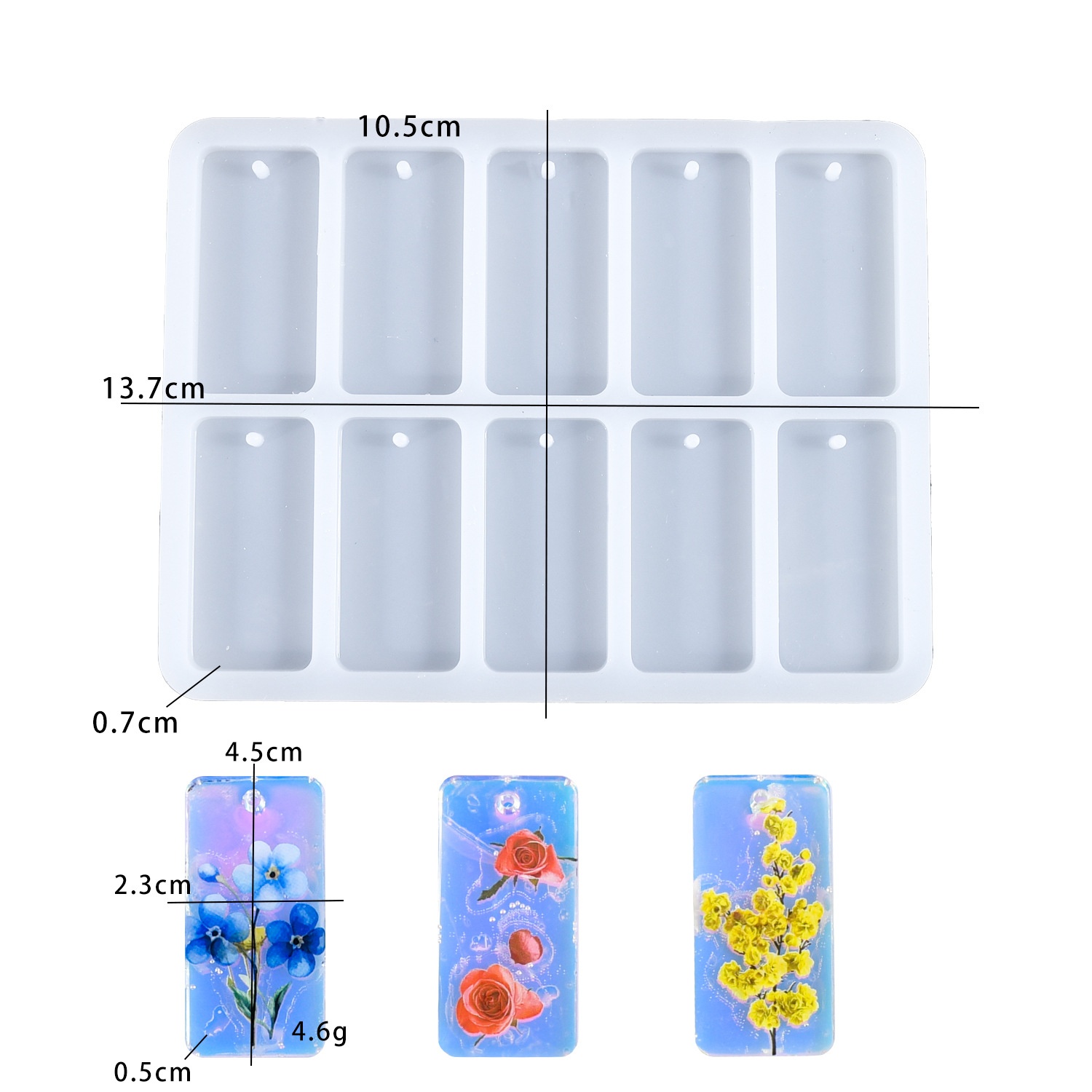Silicone Mold Tray - Molde de silicona DIY para resina