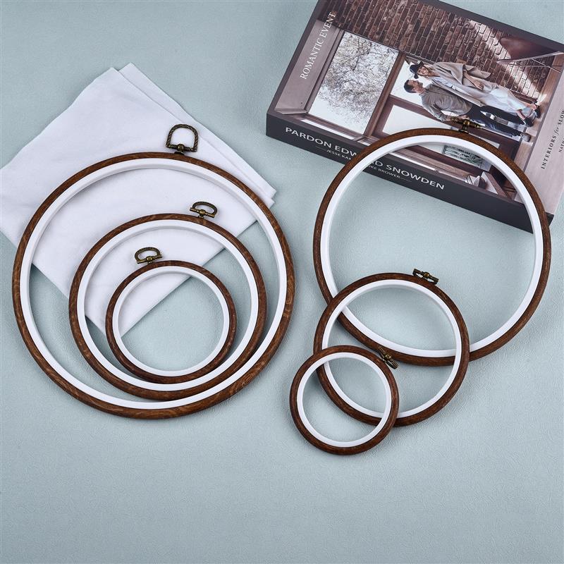 Conjunto de aros de bordado de - Wood Ring Blank reseña y precio