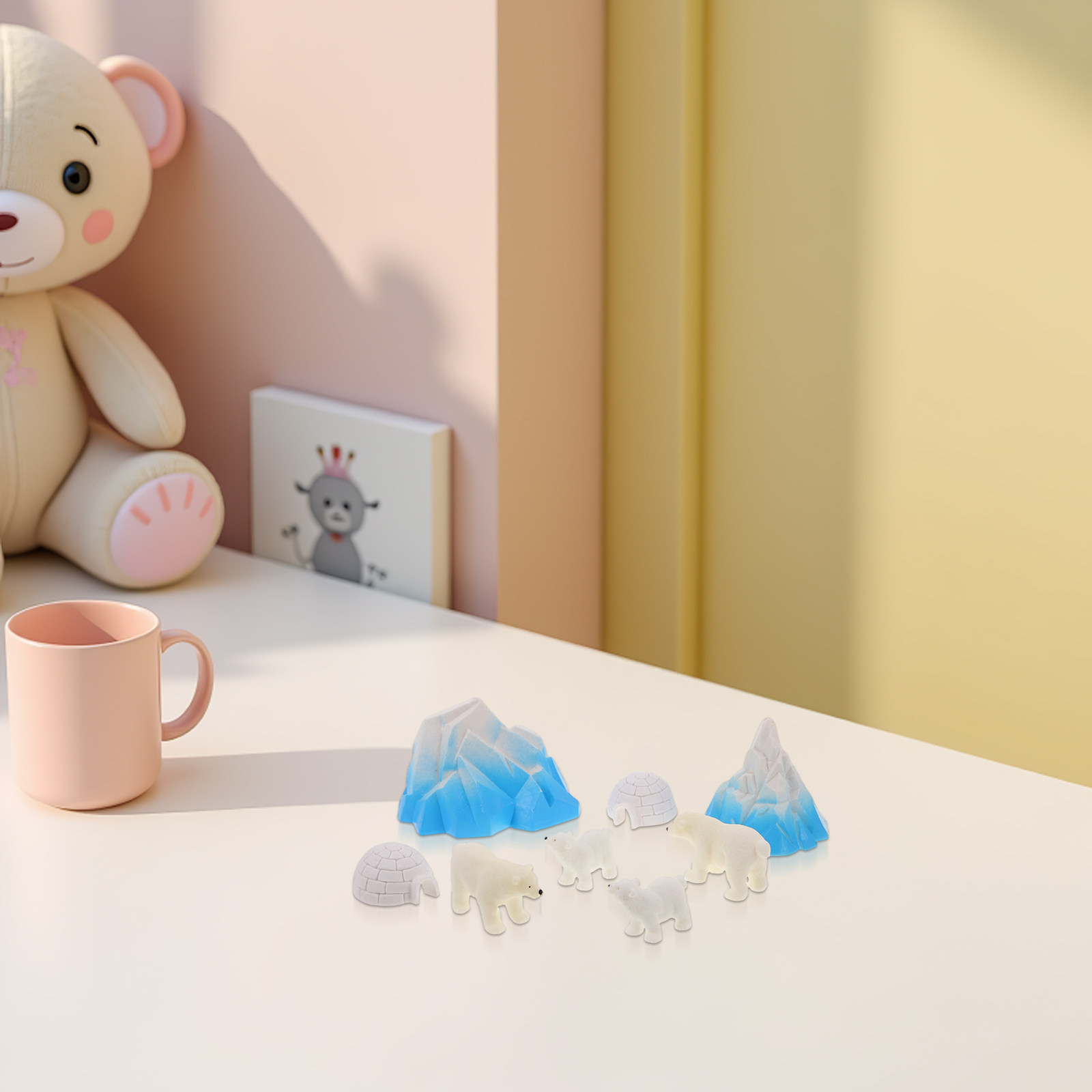 8 Piezas de Mini Osos Polares  - Resin Crafts reseña y precio